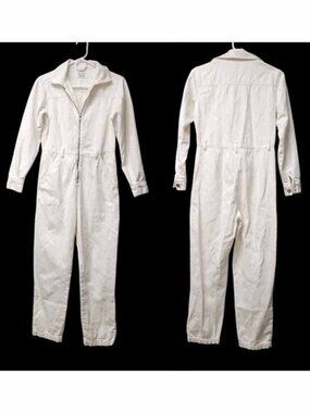 Reformation Jeans Long Sleeve Zip Closure Jumpsuit Size 2 White